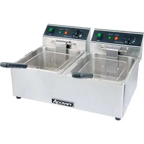 Adcraft Double Tank Fryer - 120V 6L, DF-6L/2
