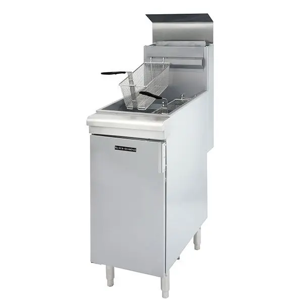 Midnight Black Diamond 120K BTU Gas Deep Fryer NG, BDGF-120/NG