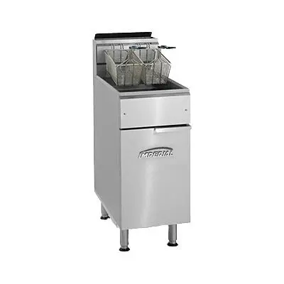 Imperial Certified-Safe Fryer, gas, 50pounds capacity, tube fired cast iron burners, snap action thermostat, IFS-50