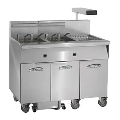 Imperial Ergonomic Fryer, electric, (3) battery, 50pounds capacity each, computer controls, immersed elements, built- filt...