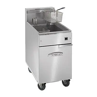 Imperial Fryer, electric, 75 pounds capacity, snap action thermostat, tilt-up electrical elements, IFS-75-EU