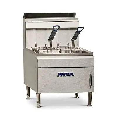 Imperial Multipurpose Countertop Fryer, gas, 25 pounds capacity, tube fired cast iron burners, IFST-25
