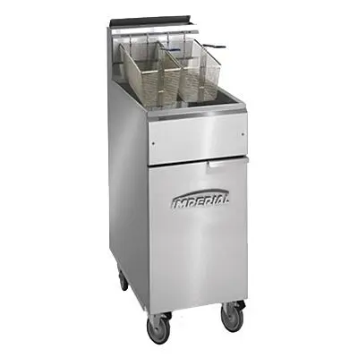 Imperial Sustainable Fryer, gas, 50pounds capacity, open pot, snap action thermostat, IFS-50-OP