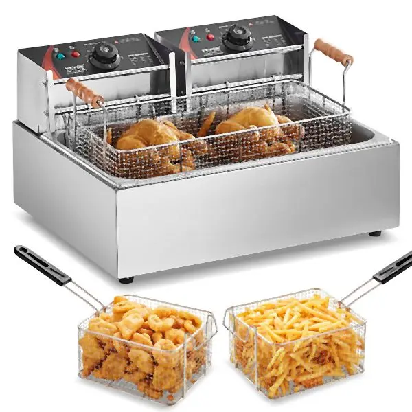 VEVOR Commercial Electric Deep Fryer Countertop Deep Fryer 3000W 18Qt / 17L, DGDZGDGJCK00TPYZZV1