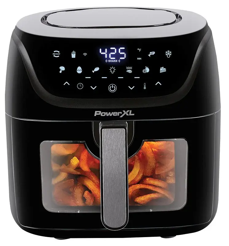 PowerXL 7-52356-83897-3 Air Fryer, 6 qt, Midnight