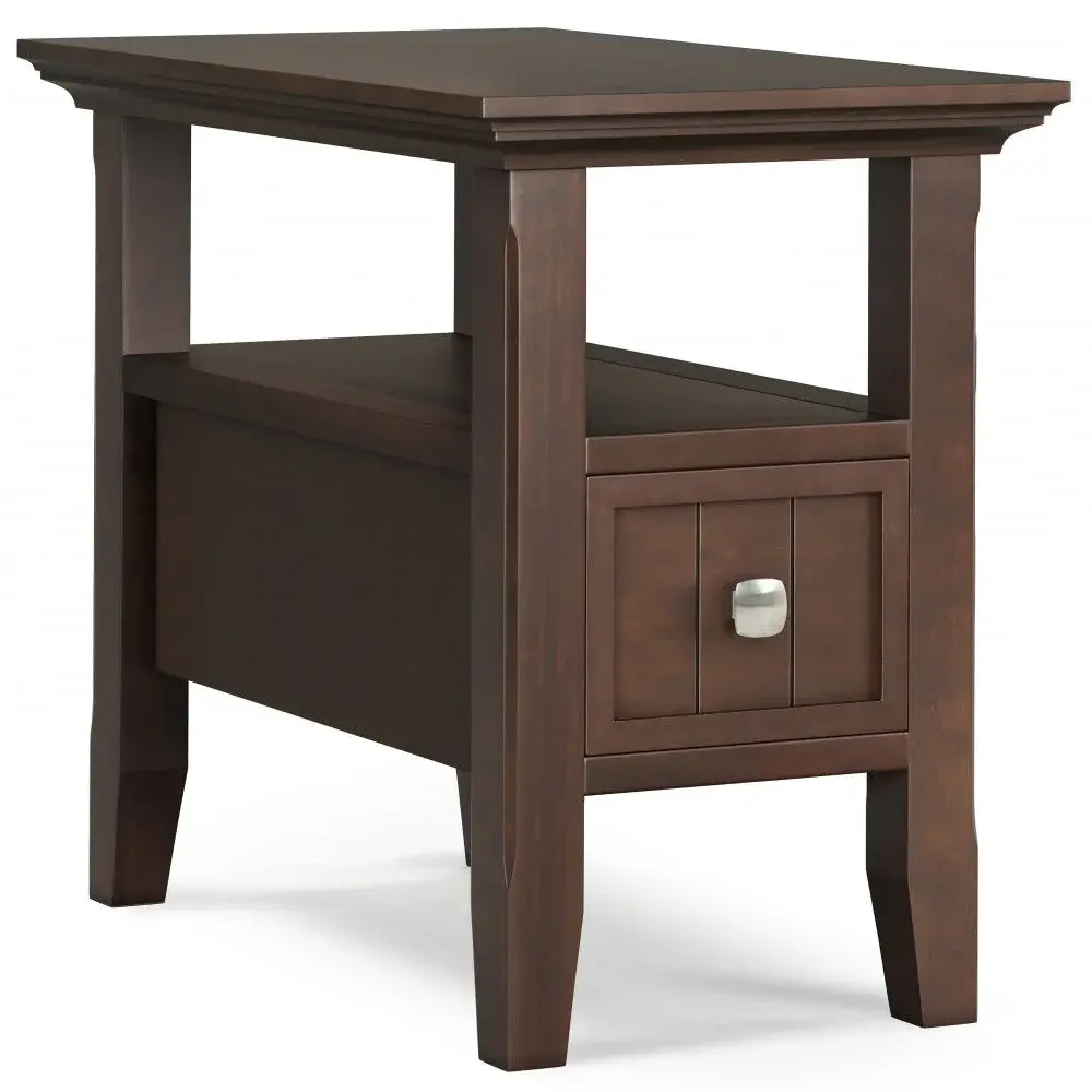 Acadian - Tapered Side Table Drawer - Brown