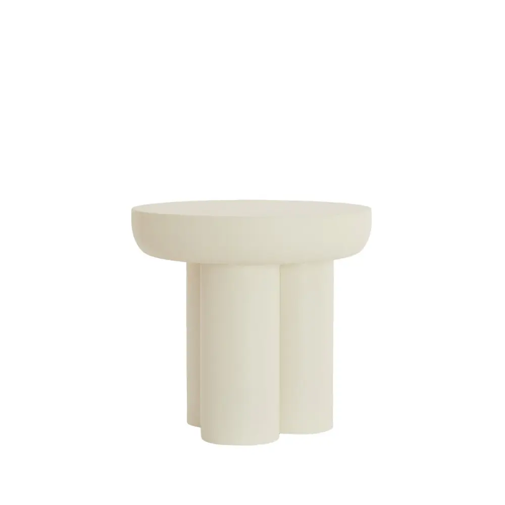 Adjustable Height Mizuho Side Table - Cream