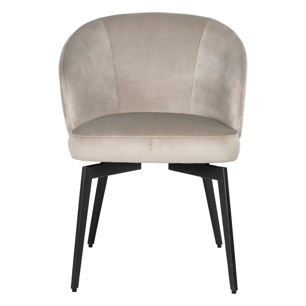 Amphara Velvet Chair - Khaki