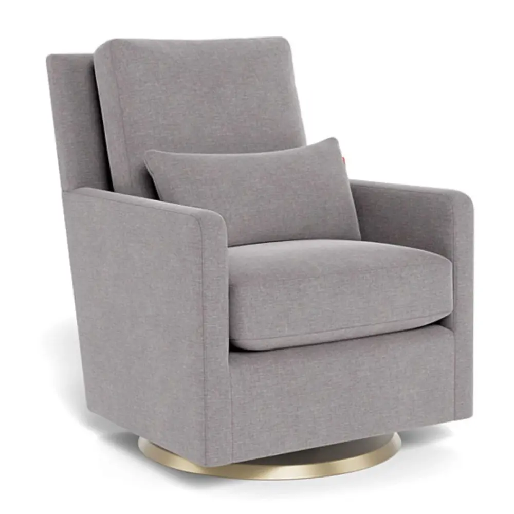 Como Rocking and Pivot Armchair - Pebble Grey / Gold Tools Included