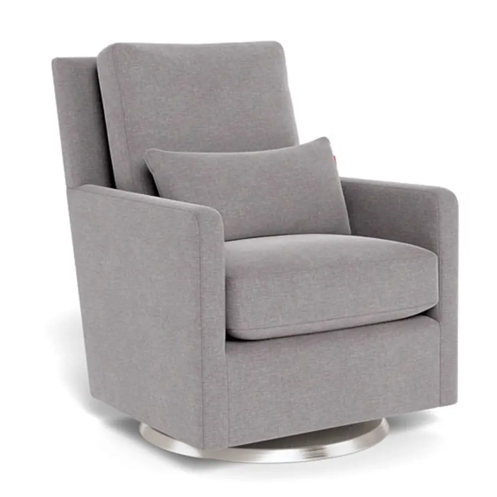 Como Rocking and Rotate Armchair - Pepper Grey / Steel