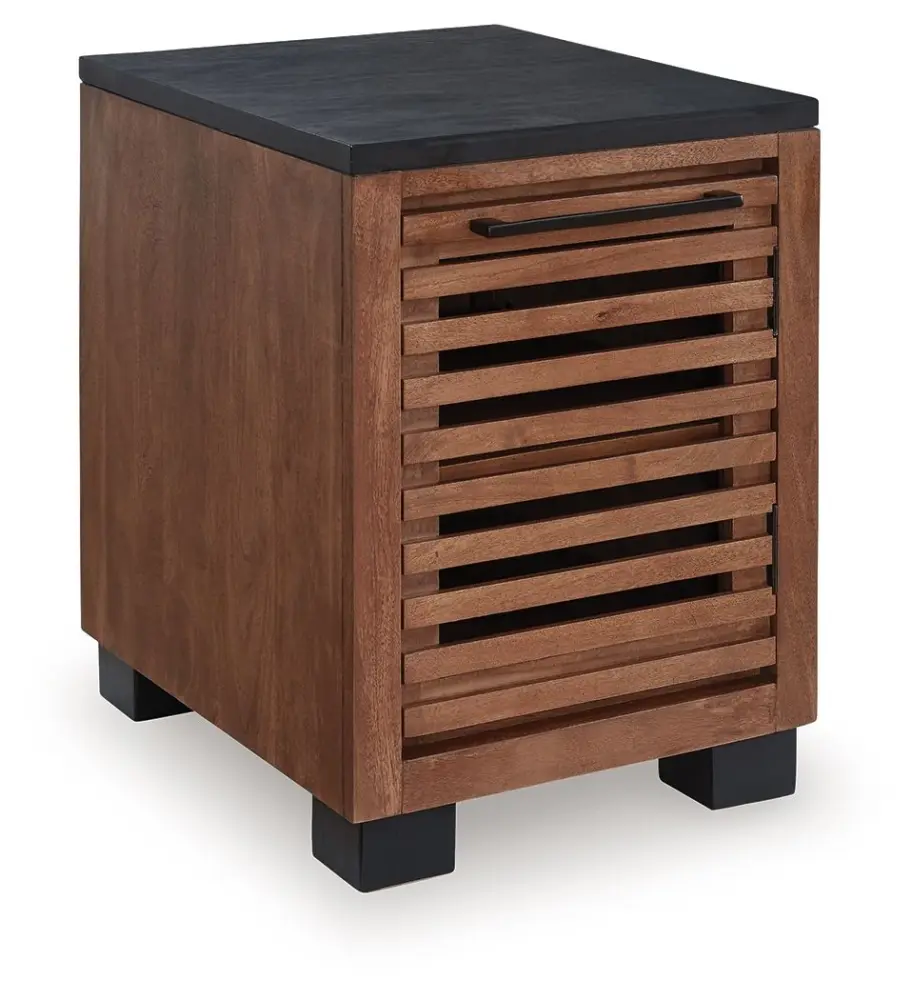 Convertible Sofa Kallari - Chair Side End Table - Warm Brown / Onyx