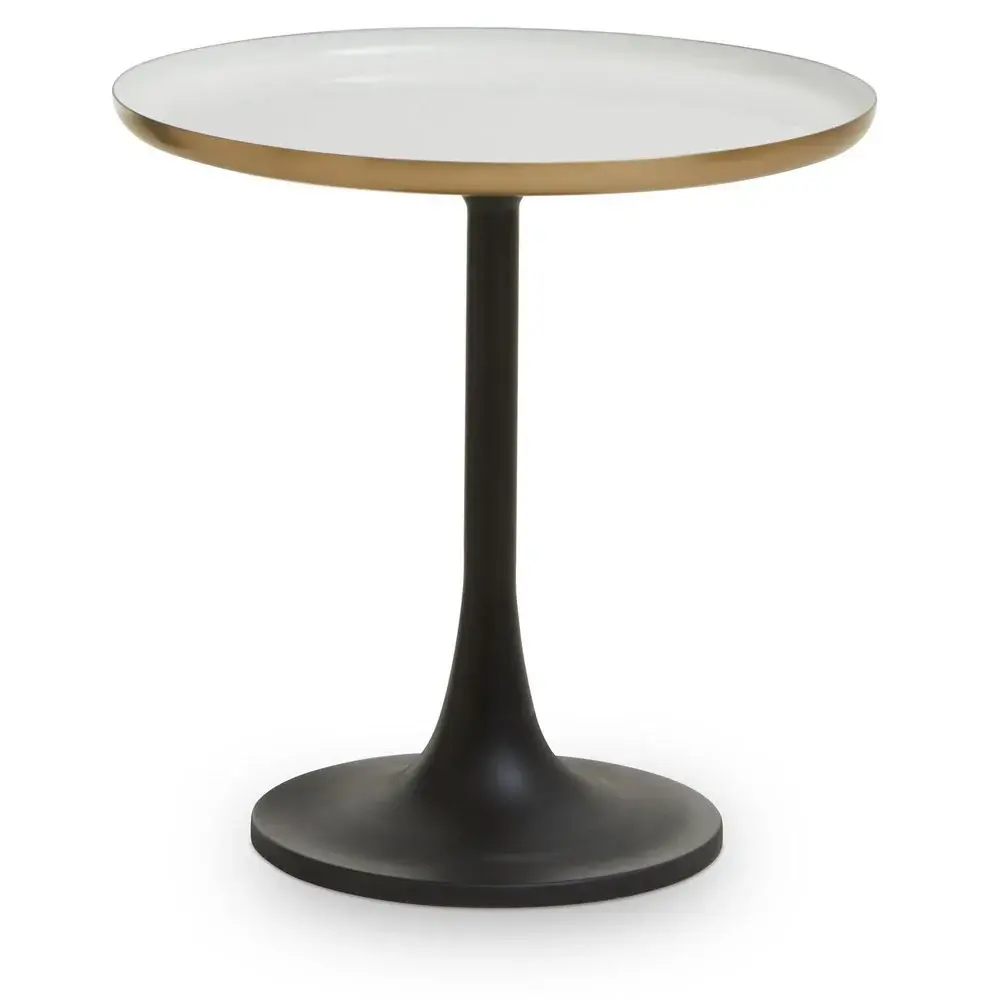Coral Side Table - White & Gold