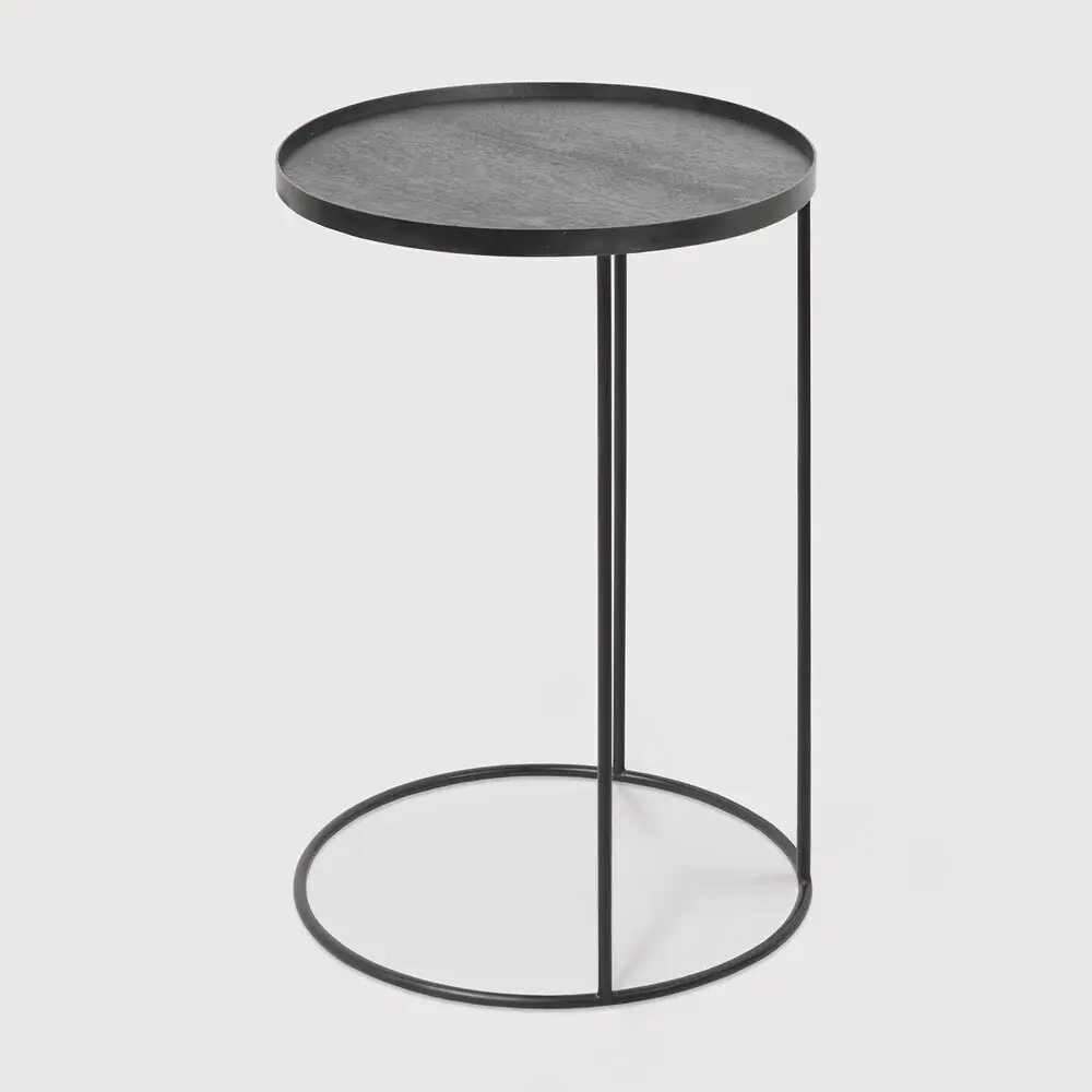 Foldable Storage Tray Side Table - Round
