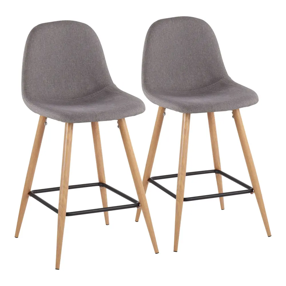 Heavy-Duty Industrial Pebble - Mid Century / Modern Counter Stool place 2)