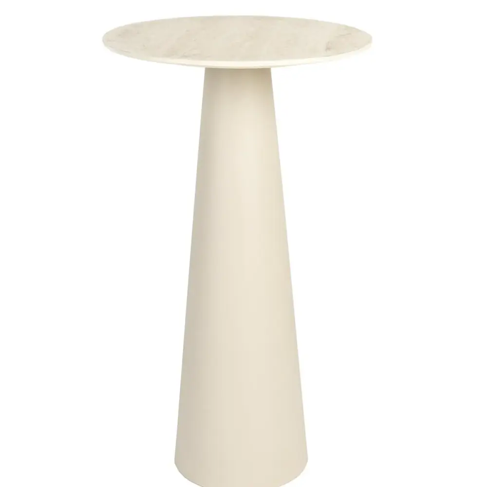 Joya High Round Side Table - Buff