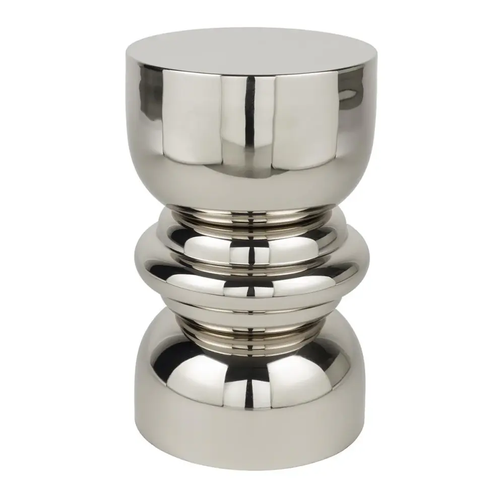 Kinga Round Side Table - Platinum
