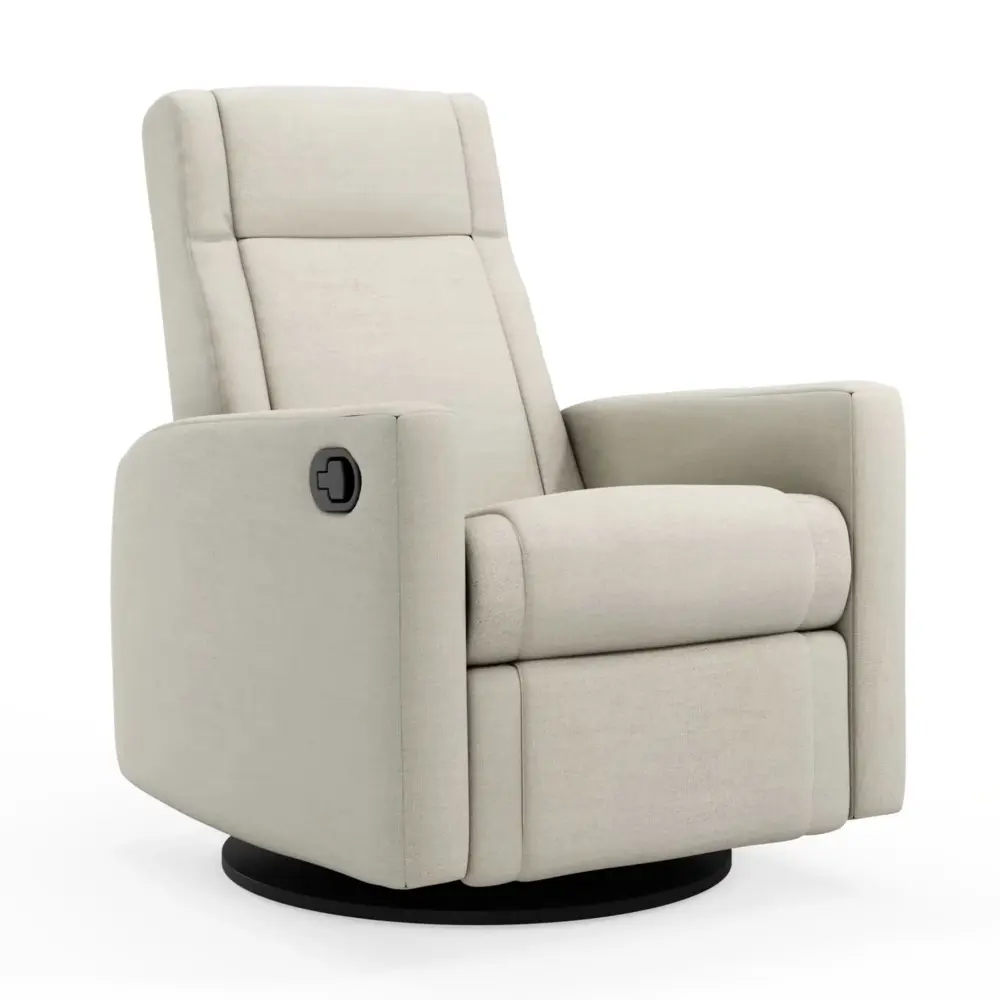 Rocking and Swivel Armchair Nelly - Como Sand / Onyx