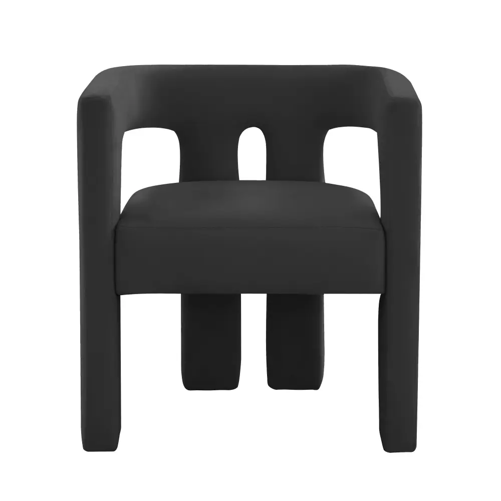Sloane Black Plush Chair - UK Living Room & Bedroom