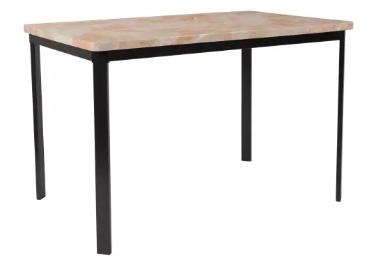Space-Saving Foldable Dining Table Quartz Marble Like Finish