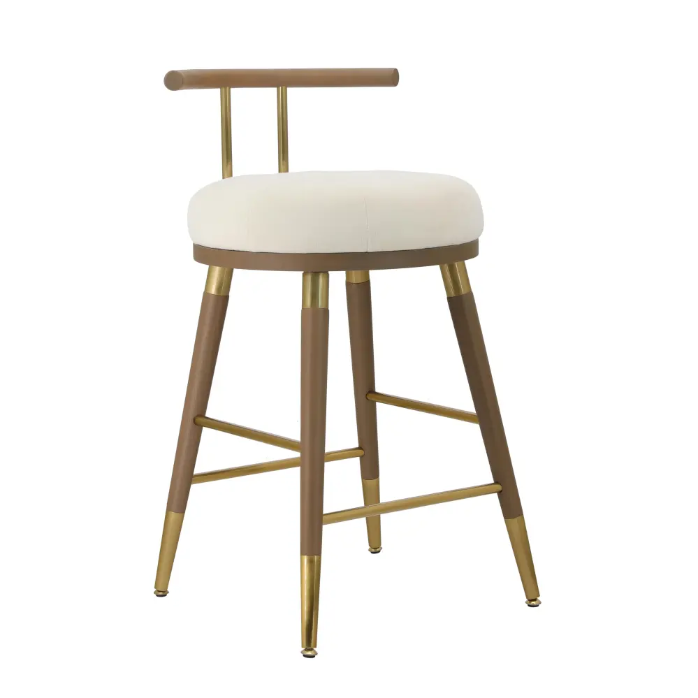 Space-Saving Juniper Cream Soft-touch Counter Stool - UK