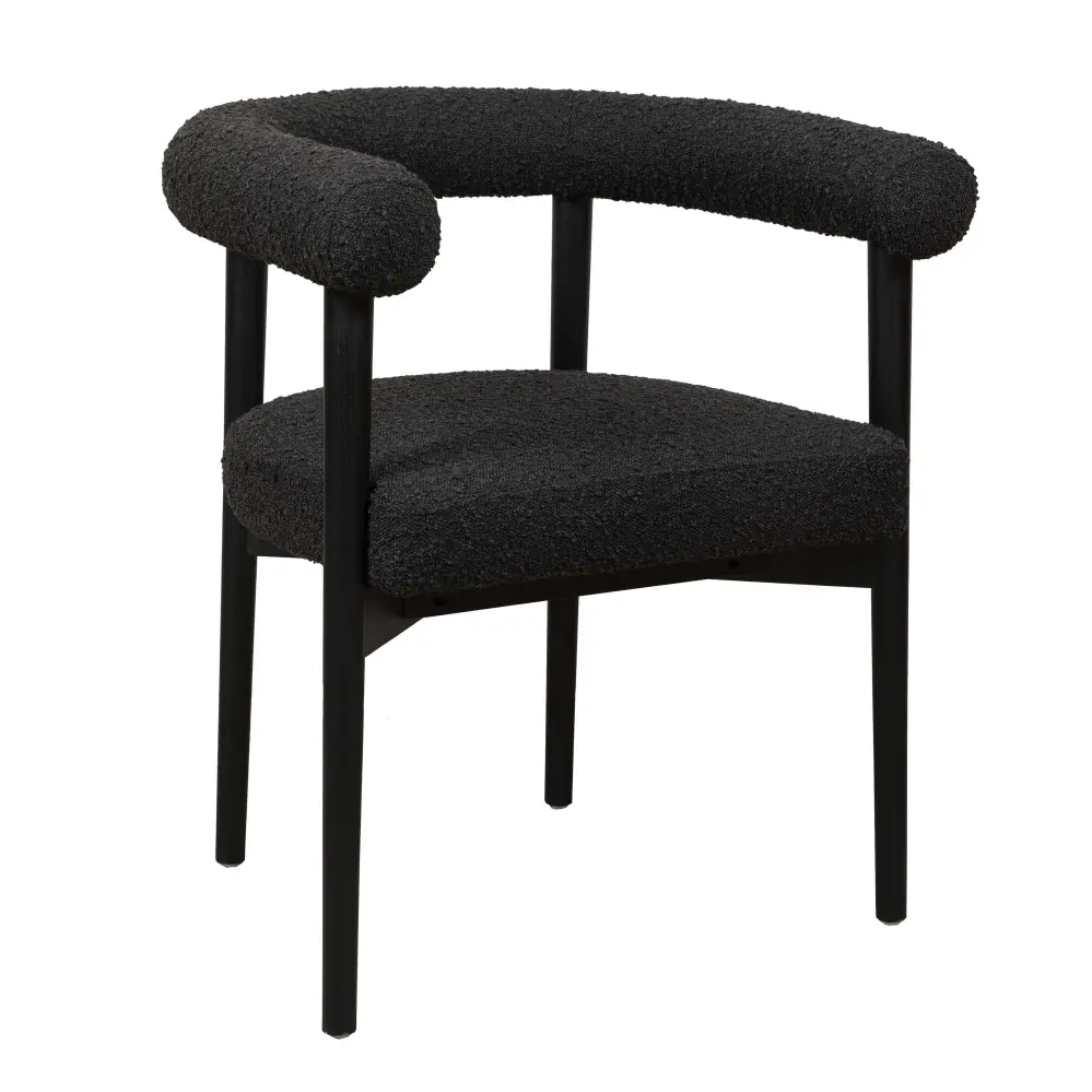 Spara Black Boucle Dining Chair - UK