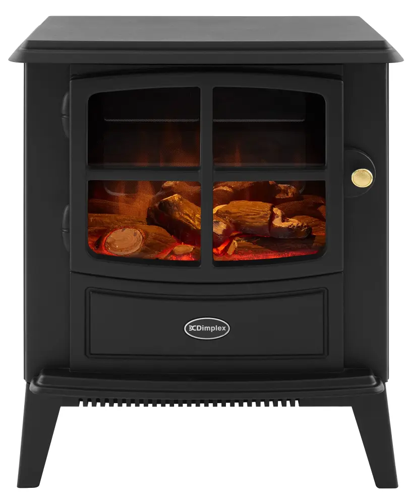 Dimplex Brayford Optiflame Electric Stove, Black Cast Iron Effect, Free Standing Wood Burner Style Electric Stove Artifici...