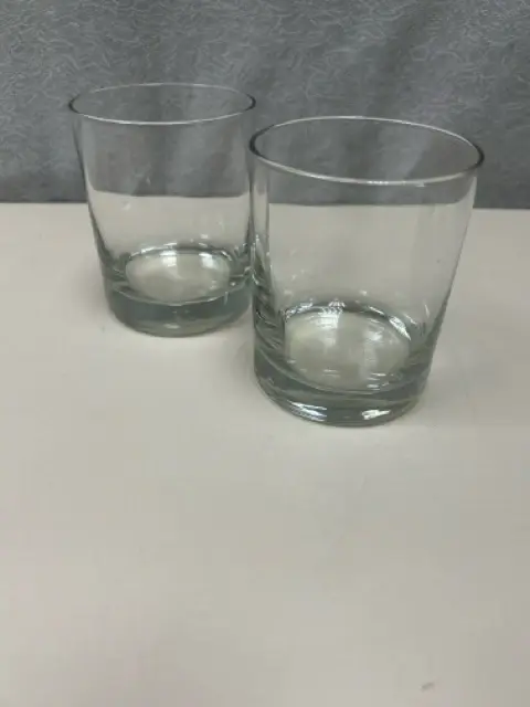 2 CLEAR ROCKS GLASSES