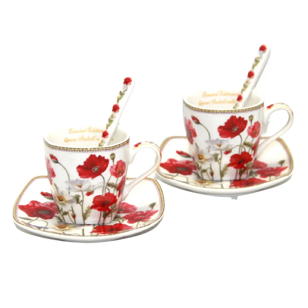 Espresso cups porcelain place plates Queen Isabell W9PWH06-09596
