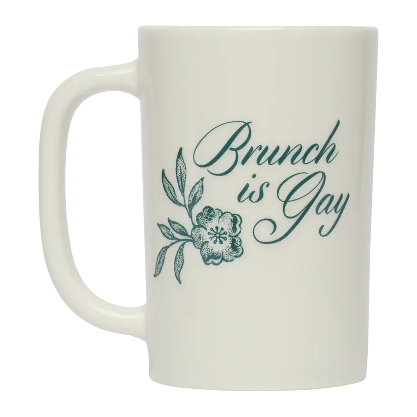 Fishs Eddy Pleasantries - Brunch is Gay Mug (12oz)
