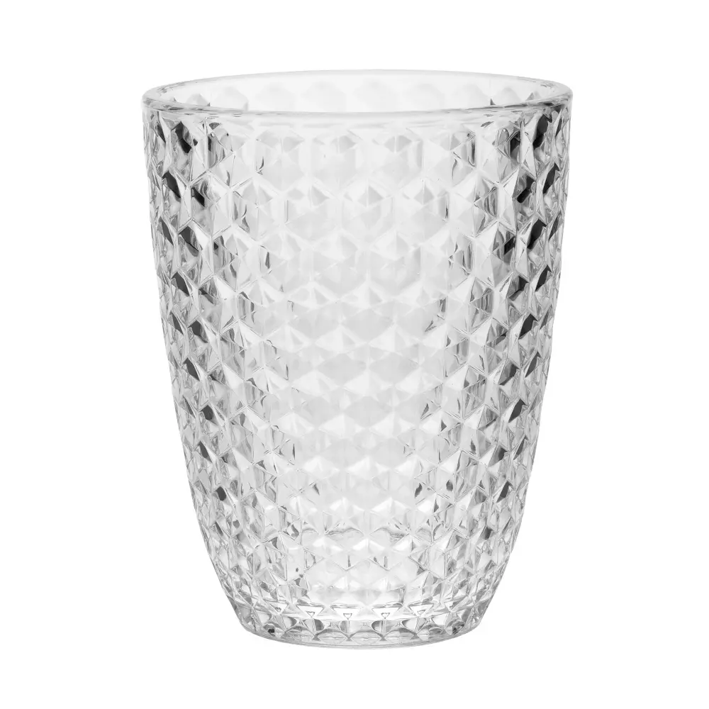 Leading Ware Diamond Cut Plexiglass Glasses Drinking (Set 4)