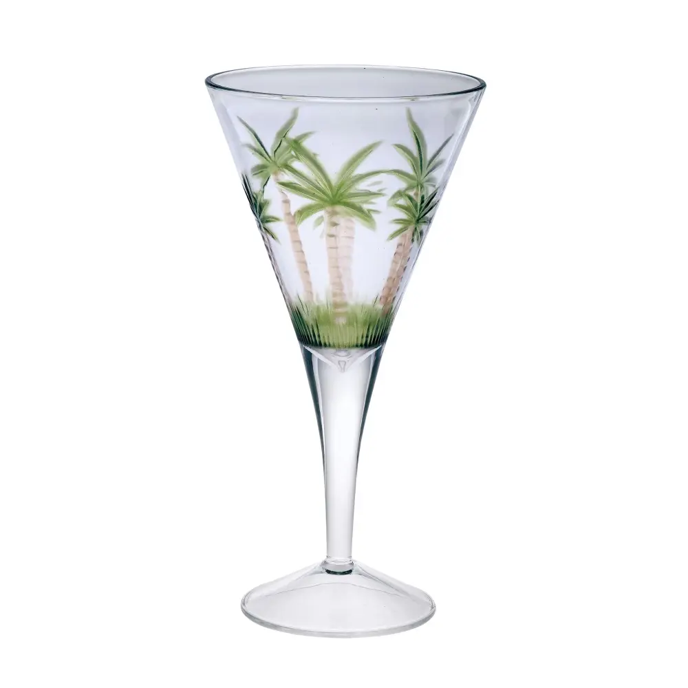 Leadingware V Shaped Unbreakable Plastic Wine Glasses, 14Oz adjust 4) - Clear
