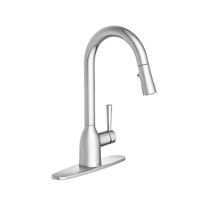 Moen Adler Series 87233 Pull-Down Kitchen Faucet, 1.5 gpm, 1-Handle, 1-Faucet Hole, Alloy, Chrome Plated