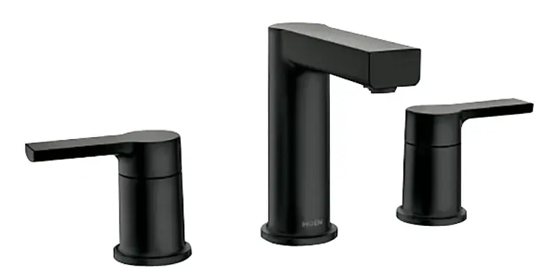 Moen Rinza Series 84629BL Bathroom Faucet, 1.2 gpm, 2-Handle, 3-Faucet Hole, Alloy, Matte, 8 Faucet Centers