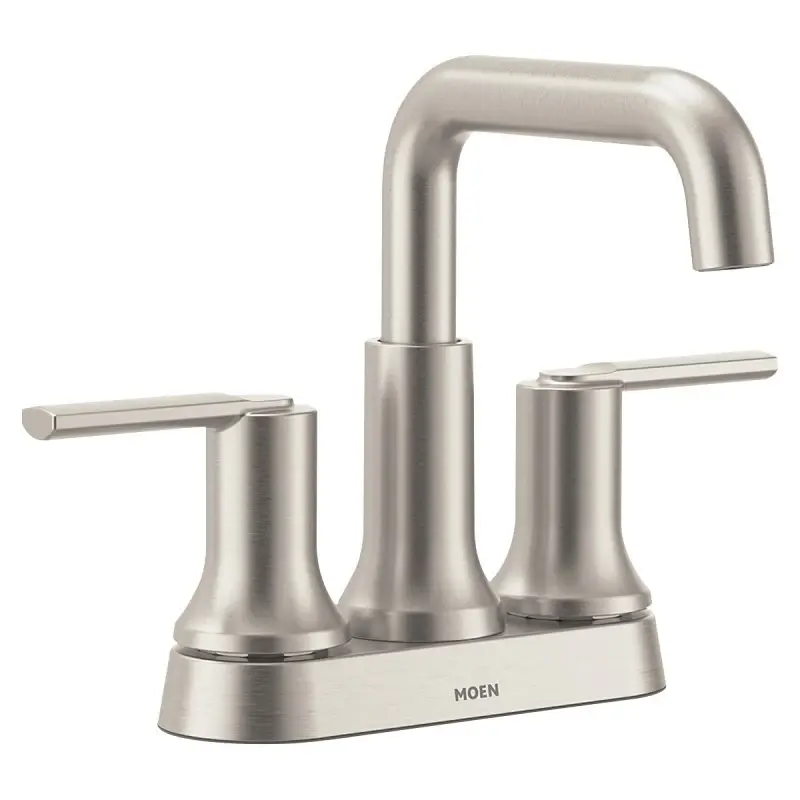 Moen Zyla Series 84141SRN Bathroom Faucet, 1.2 gpm, 2-Handle, 3-Faucet Hole, Metal/Plastic/Stainless Hardened