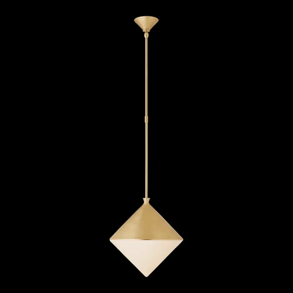 Sarnen Medium Pendant - Gild Snow Glass