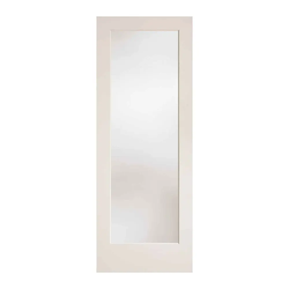 Shaker Style French Door 1 Laminated Glass Pearl Primer, 30' x 80''
