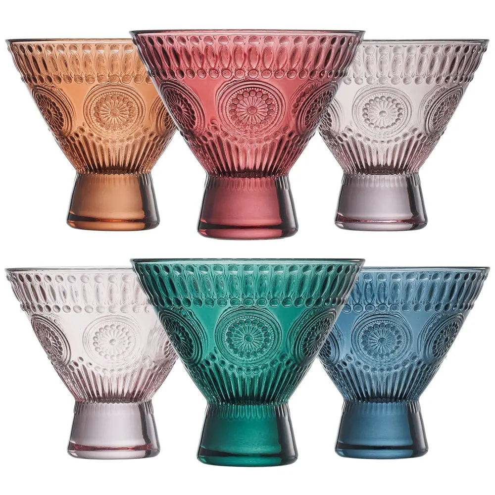 Stemless Martini Cocktail Glasses - Adjust 0f 6