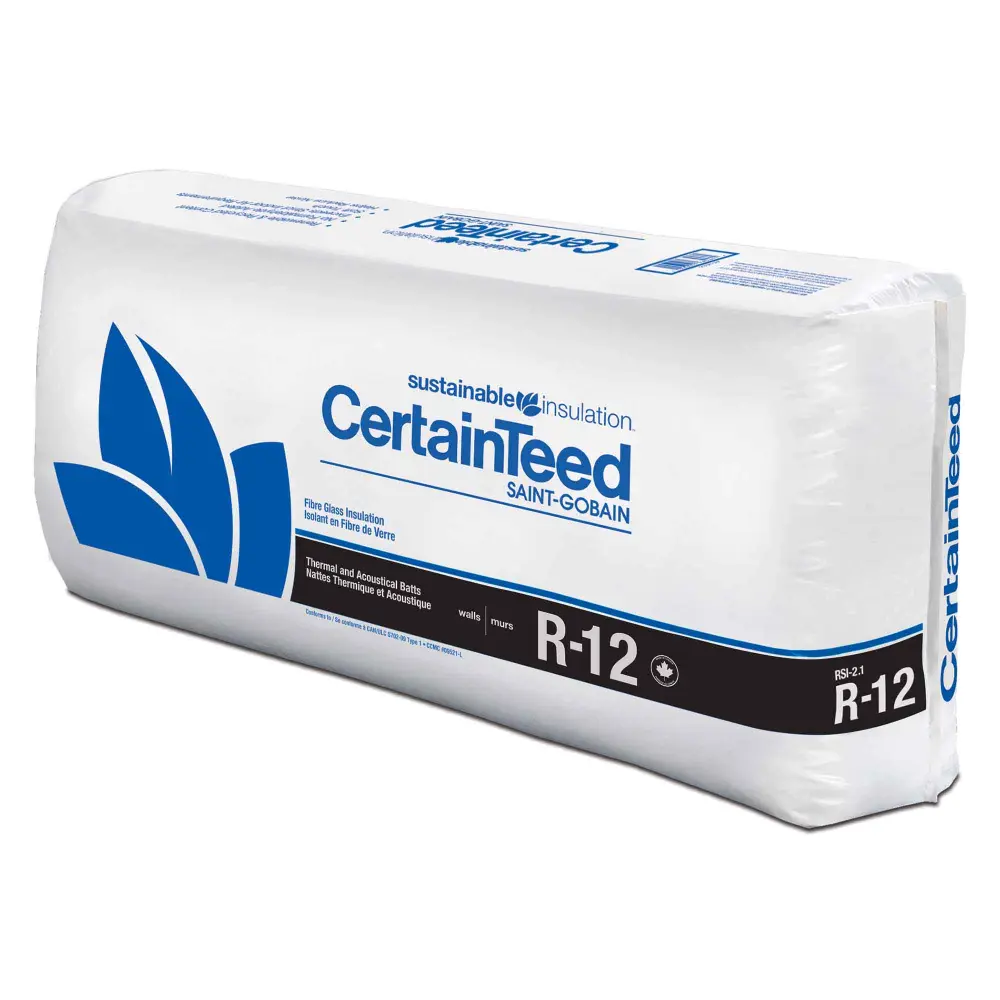 Sustainable Insulation R-12 Fiber Glass Insulation, 3-1/2" x 24" x 48" (160 ft²)