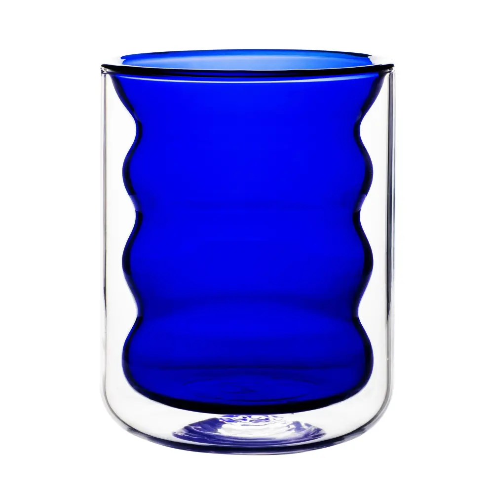 Waves Blue Water Glass - Set 4