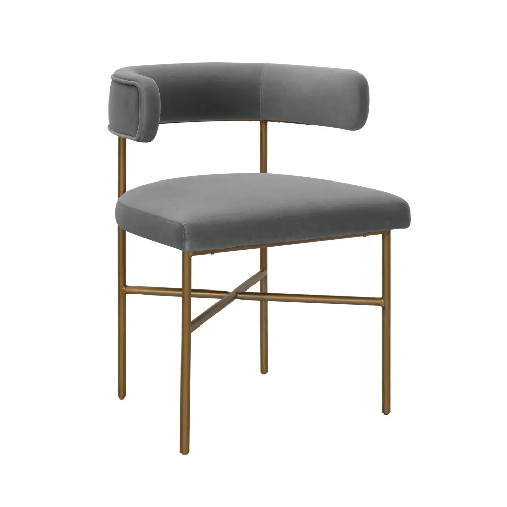 Kim Velvet Chair Grey