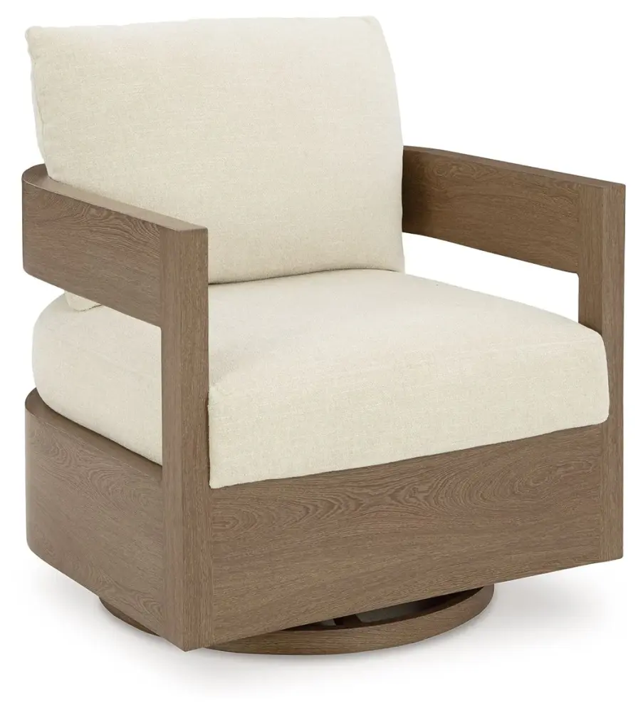 Serene Bay - Spin Glider Chair Cushion - Dark Brown / White Felt Surface