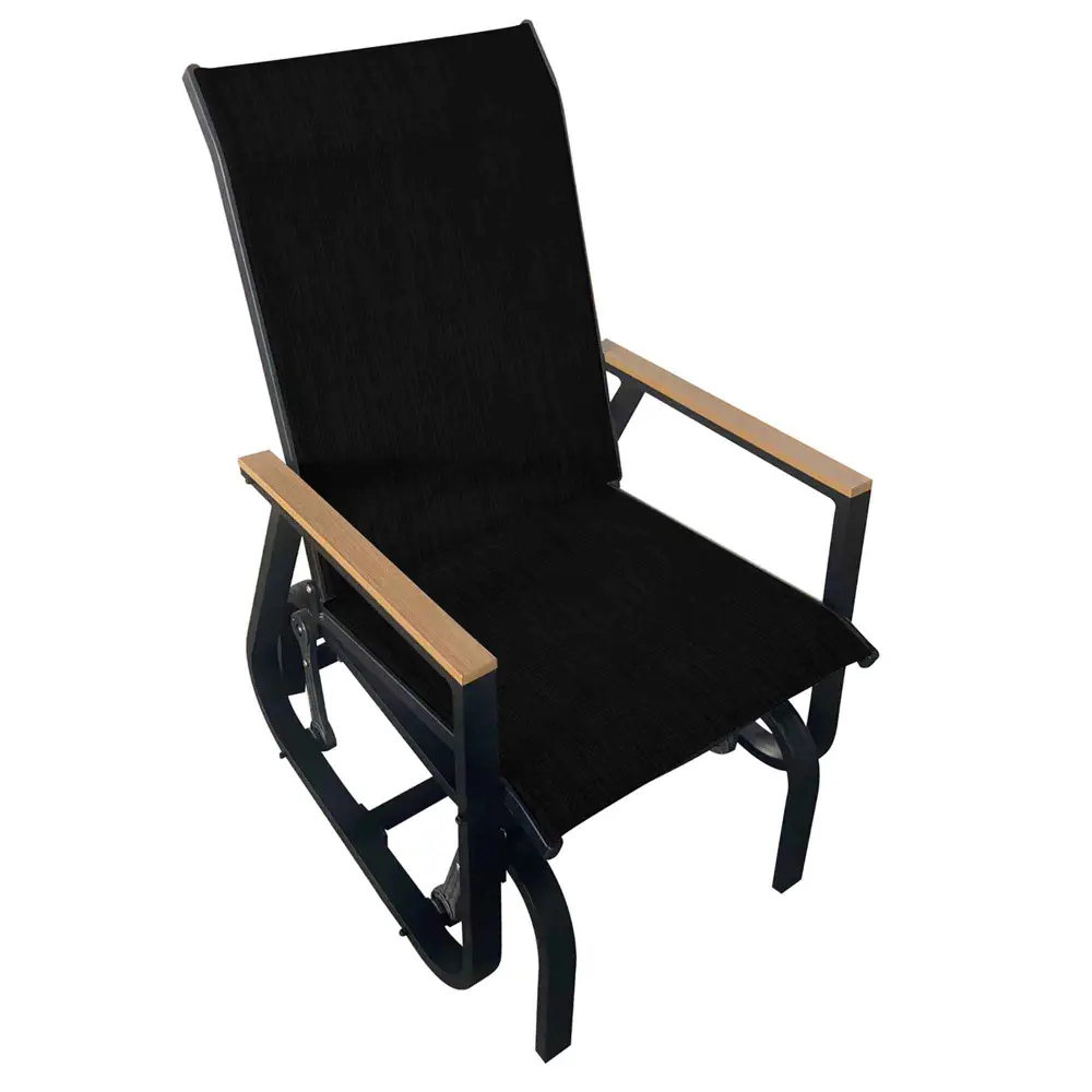Vince Glitter Chair Timber Arms, 1 Seater