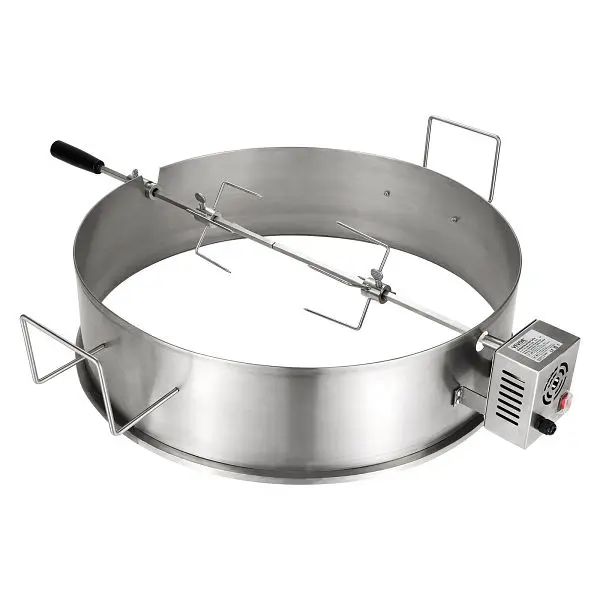 VEVOR Adjustable BBQ Rotisserie Ring Kit 22" Kettle Charcoal Grills Stainless Steel, YXDGKC2259W26TQN8V1