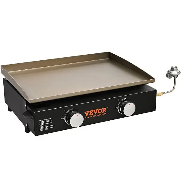 VEVOR Commercial Griddle, 22.4" Heavy Duty Manual Flat Top Griddle, ZMXRQBL22YC3LH5NDV0