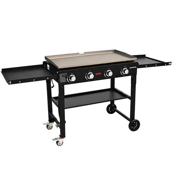 VEVOR Commercial Griddle on Cart, 36" Heavy Duty Manual Flat Top Griddle, HWTCXRQBL2BU9BA38V0