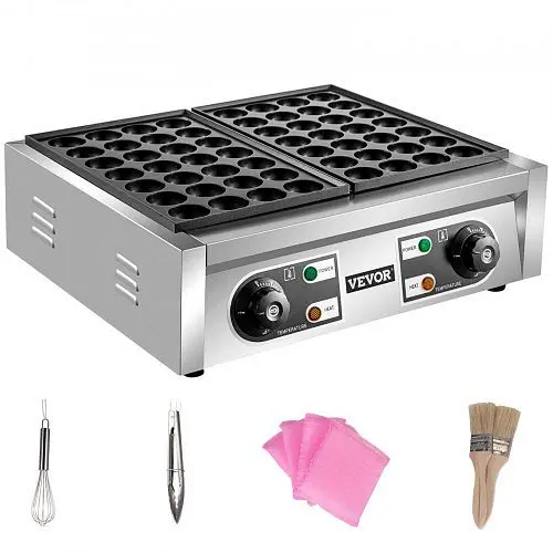 VEVOR Commercial Takoyaki Maker, 56 Pieces Japanese Octopus Fish Ball Machine, 2kW Heating Takoyaki Grill Maker, ZYWZJSB56...