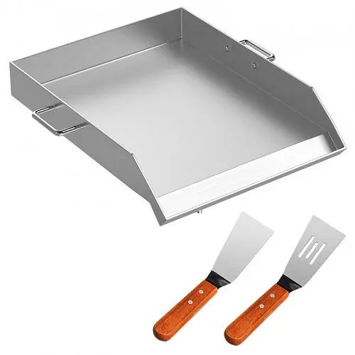 VEVOR Dependable 18" X 16" Stainless High-Carbon Steel Griddle Flat Top Grill Griddle Triple BBQ Stove, SKJPDJG1...