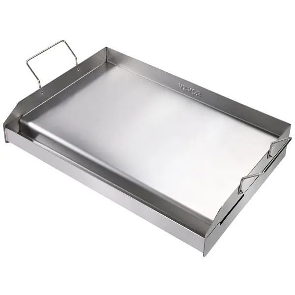 VEVOR Scratch-Resistant Stove Top Griddle, 23.5"x16" Pre-Seasoned Stainless Mild Steel Griddle, DMJP235YC4303KZ0TV0