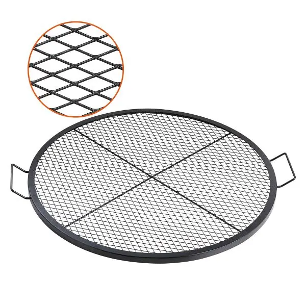 VEVOR User-Friendly X-Marks Fire Pit Grill Grate, Round Cooking Grate, 36 Inch Midnight Black, YXSKKWCHSYX36FF2HV0