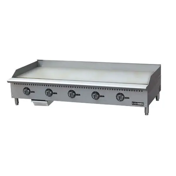 Black All-Weather Diamond Thermostatic Gas Griddle 60", BDCTG-60T Black Diamond
